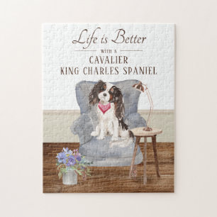 Puzzle Life Is With A Cavalier King Charles Spaniel