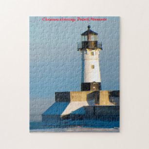 Puzzle Lighthouse Duluth Minnesota.voeux de Noël