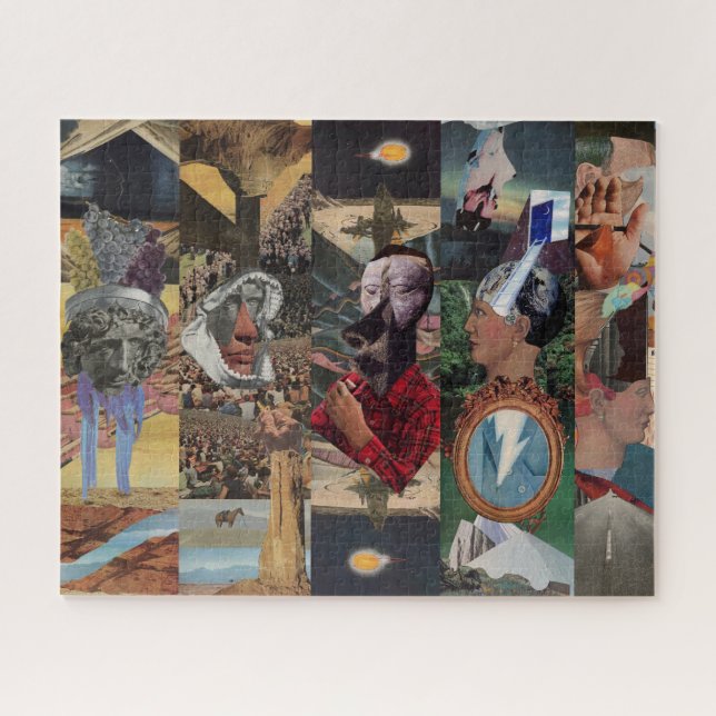 Puzzle Ligne de collage vers le haut (Horizontal)