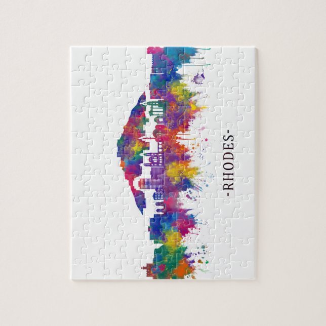 Puzzle Ligne de Rhodes Greece (Vertical)