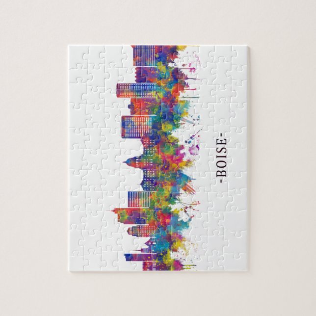 Puzzle Ligne Skyline Boise Idaho (Vertical)