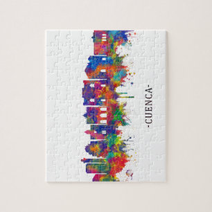 Puzzle Ligne Skyline Cuenca Espagne