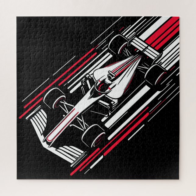 Puzzle Lignes de vitesse de voiture de course de formule  (Vertical)