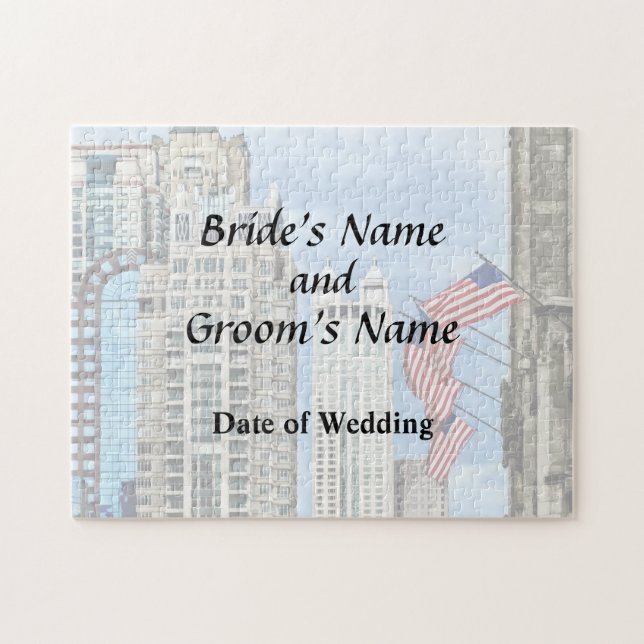 Puzzle L'IL - Drapeaux le long d'avenue Chicago du (Horizontal)