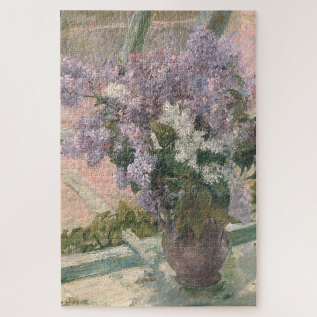 Puzzle Lilacs dans la fenêtre par Mary Cassatt Peintre am (Vertical)