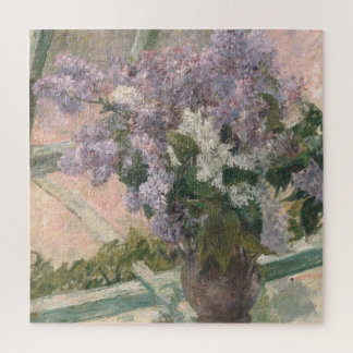 Puzzle Lilacs in Window by Mary Cassatt American Painter