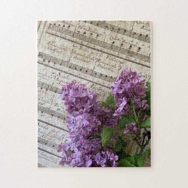 Puzzle Lilacs sur musique ancienne (Vertical)