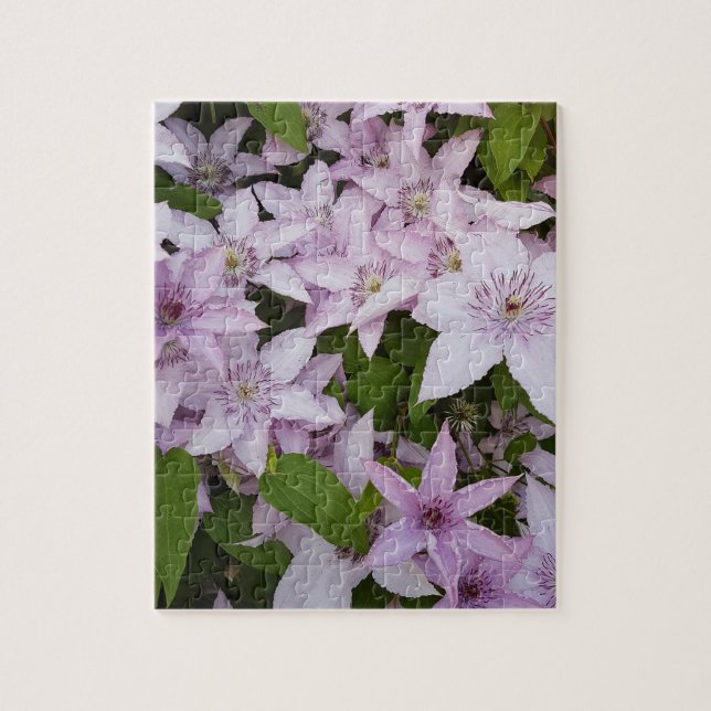Puzzle lilas, clematis, belle, fleur, fleur lilas, (Vertical)