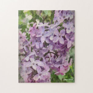 Puzzle lilas pourpre démodé de photo