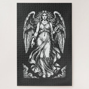Puzzle Lilith Ange Déchu avec Robes Flottantes et serpent