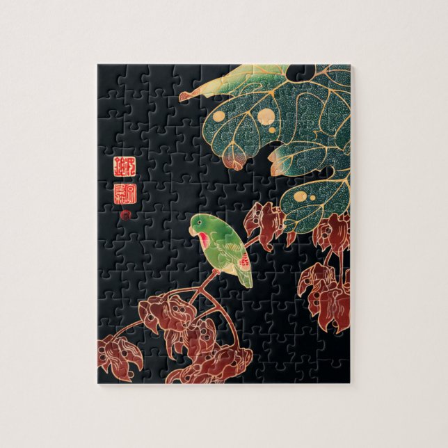 Puzzle L'illustration japonaise du Paroquet Colorful Bird (Vertical)