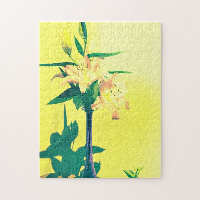 Puzzle Lily en jaune moderne (Vertical)