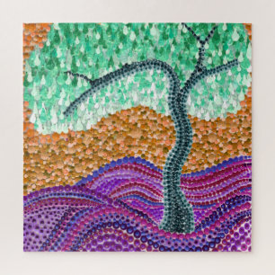 Puzzle Lime Dream Tree Mandala