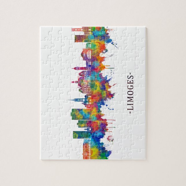 Puzzle Limoges France Skyline (Vertical)