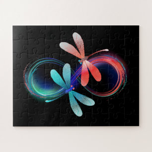 Puzzle L'infini avec des libellules lumineuses