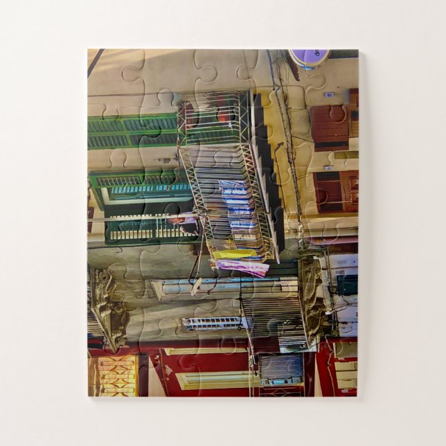 Puzzle Linge sur le balcon en Sicile (Vertical)
