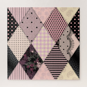 Puzzle Lingerie textile : Patchwork Motif Vintage