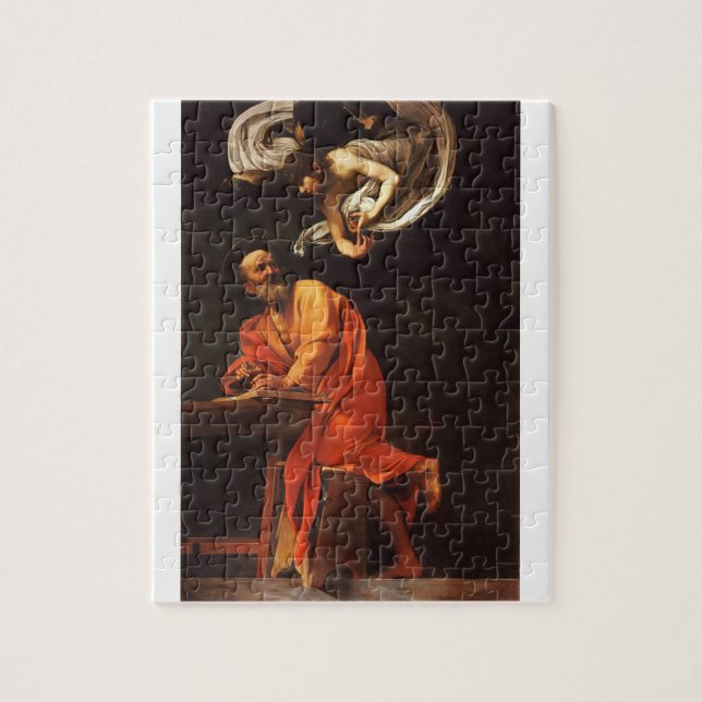 Puzzle L'inspiration de Saint Matthieu, Caravaggio (Vertical)
