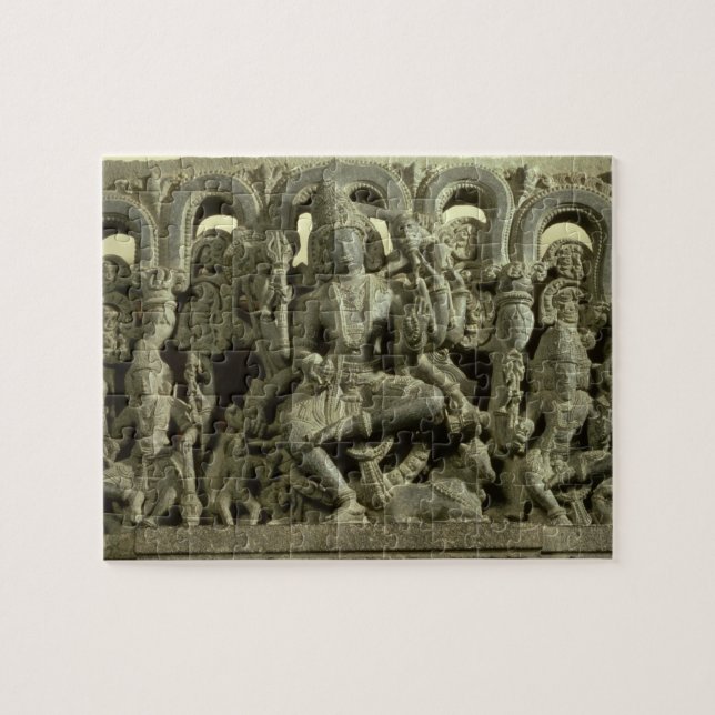 Puzzle Linteau dépeignant la trinité : Siva, Brahma et (Horizontal)