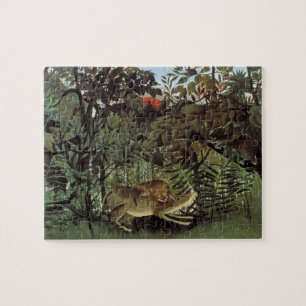 Puzzle Lion affamé par Henri Rousseau, animal sauvage Vin