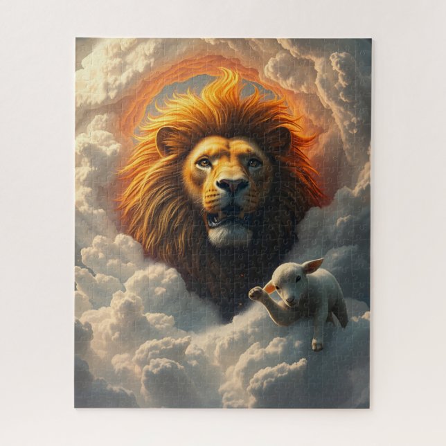 Puzzle Lion and Lamb (Vertical)