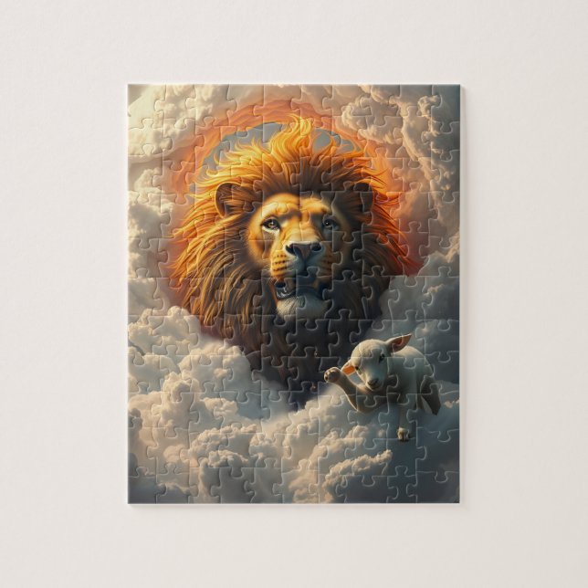 Puzzle Lion and Lamb (Vertical)