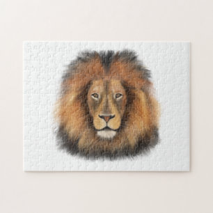 Puzzle lion aquarelle Leo roi safari animal jungle chat