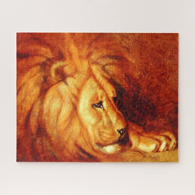 Puzzle Lion au repos (par Abbott Handerson Thayer) (Horizontal)
