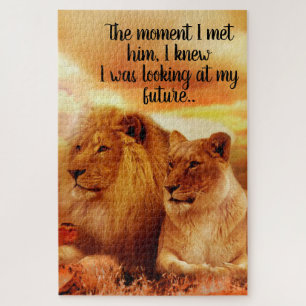 Puzzle Lion avec citation