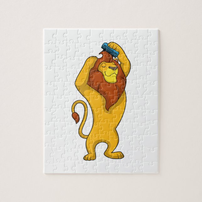 Puzzle Lion avec peigne (Vertical)