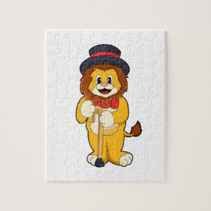 Puzzle Lion comme Gentleman avec Casquette