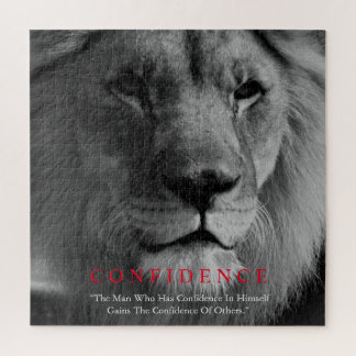 Puzzle Lion de confiance noir blanc inspiré