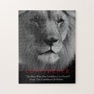 Puzzle Lion de confiance noir blanc inspiré