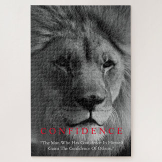 Puzzle Lion de confiance noir blanc inspiré