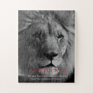Puzzle Lion de confiance noir blanc inspiré