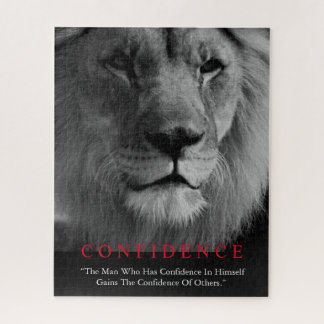 Puzzle Lion de confiance noir blanc inspiré