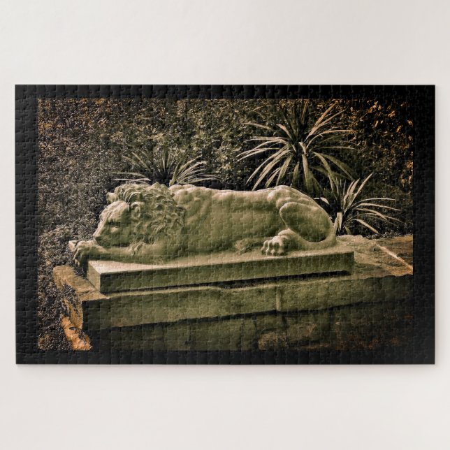 Puzzle Lion de jardin (Horizontal)
