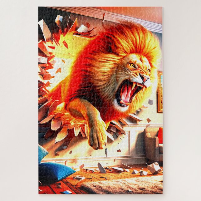 Puzzle Lion en colère (Vertical)