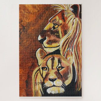 PUZZLE LION ET LIONNE