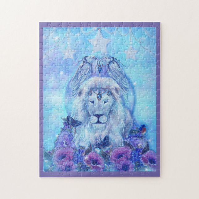 Puzzle Lion et papillons par Renee Lavoie (Vertical)