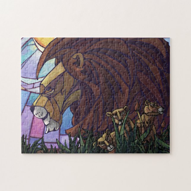 Puzzle Lion et petits (Horizontal)