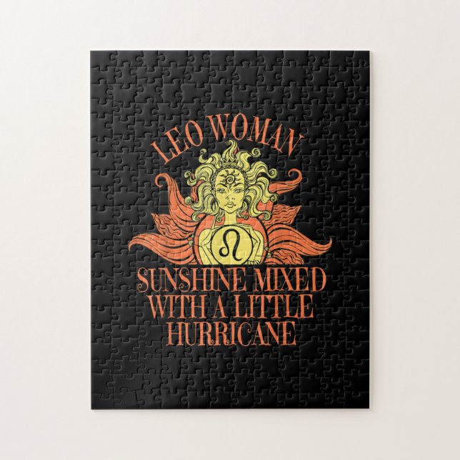 Puzzle Lion femme Zodiac Signal Juillet Août Anniversaire (Vertical)