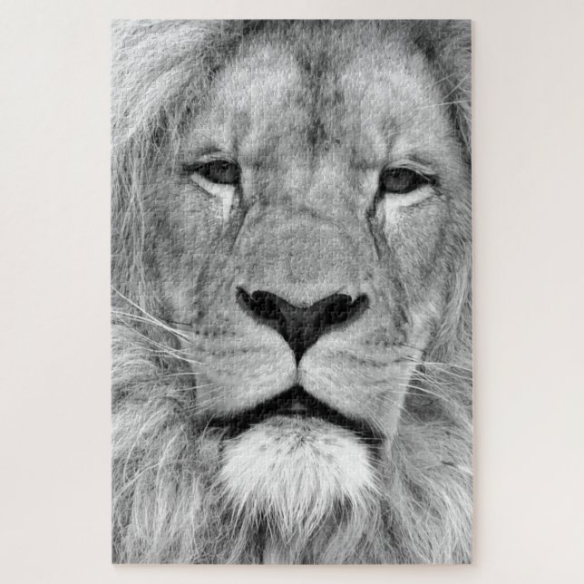 Puzzle Lion noir et blanc (Vertical)