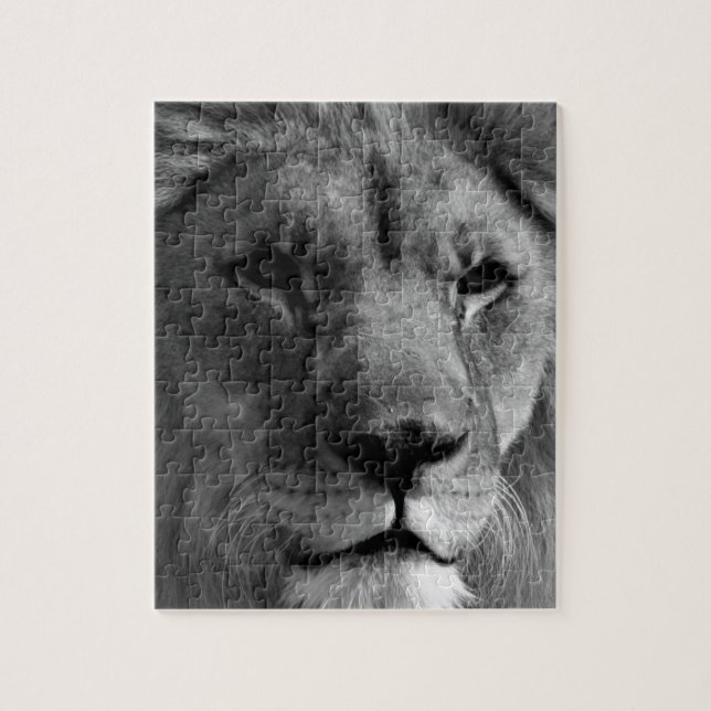 Puzzle Lion noir et blanc (Vertical)