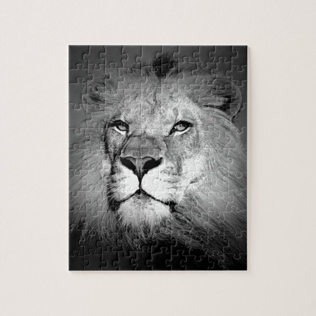 Puzzle Lion noir et blanc (Vertical)