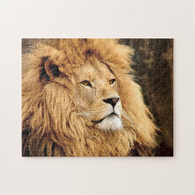 Puzzle Lion Photo Face (Horizontal)