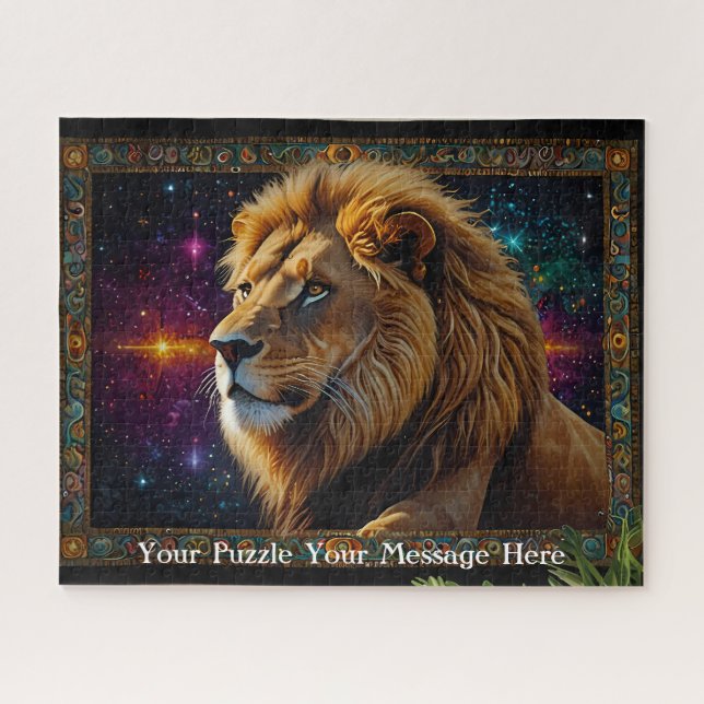 Puzzle Lion tapestry fantasy painting mosaic diamond (Horizontal)