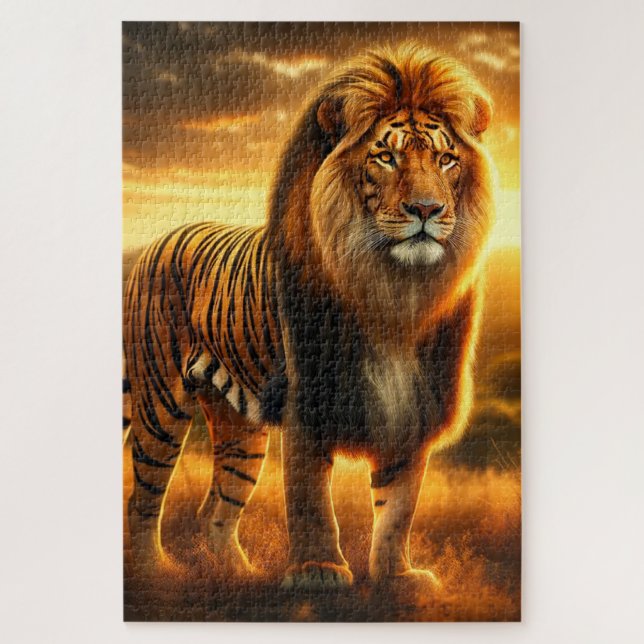 Puzzle Lion Tiger (Vertical)