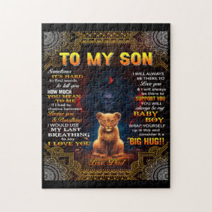 Puzzle Lion To My Son Sometimes It's Hard Dad  