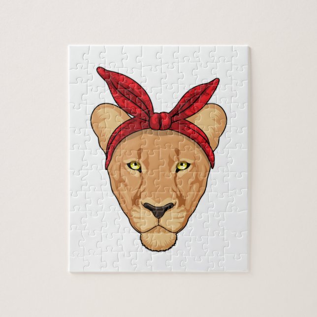 Puzzle Lioness with bandana (Vertical)